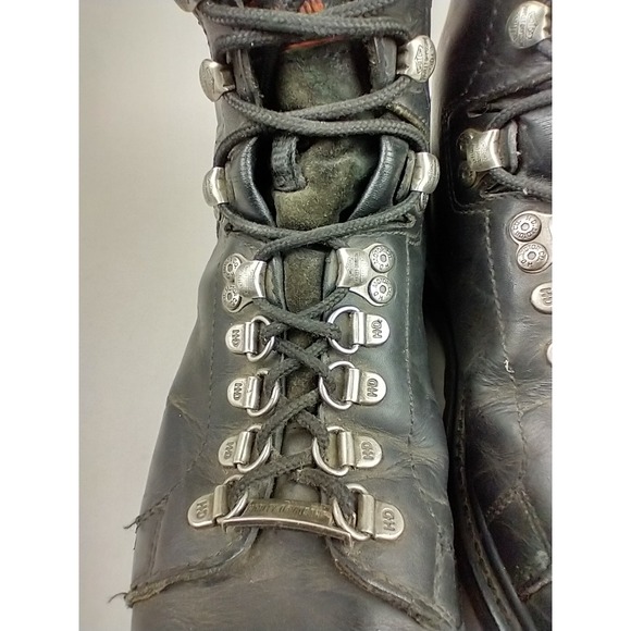 Harley Davidson Mens 7.5 Black Leather Motorcycle‎ Boots Biker Dipstick 91610 main image 4